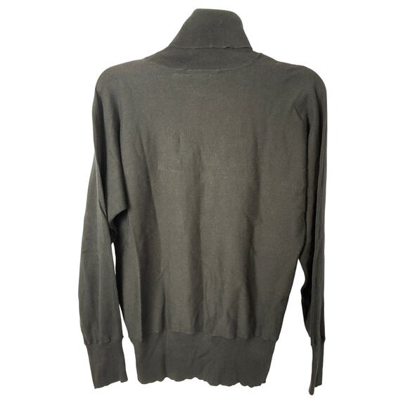 NWOT Lauren Ralph Lauren Silk Blend Dragon Turtleneck Sweater Women's PL Black - Picture 3 of 6